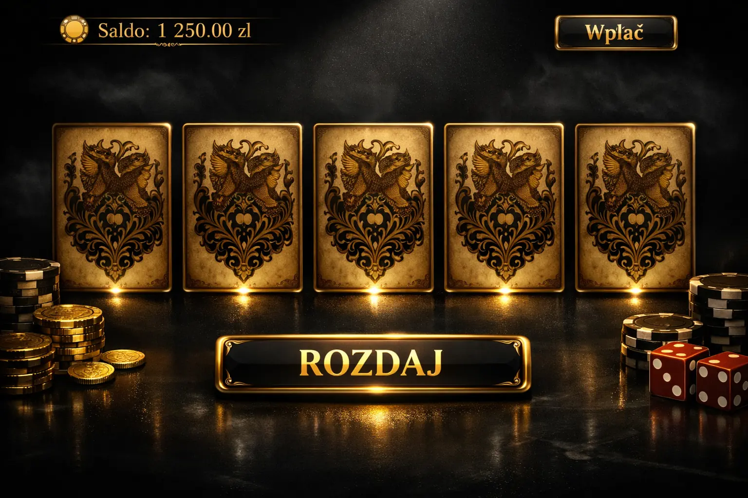 Video Poker – wariant UI 3, skiny kart i panelu – fixlys.com